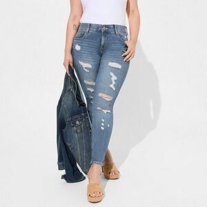 Torrid Premium Distressed Bombshell Skinny Jeans
